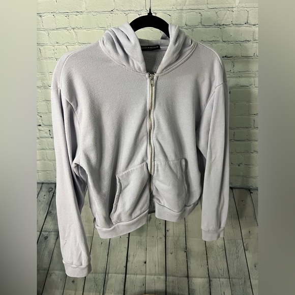 Brandy Melville Tops - Brandi Melville Zip Up Hoodie | Sz One Size